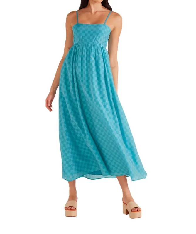 Feminine Luxe Style Sale Exclusive Sale Lucille Strappy Maxi Dress In Teal