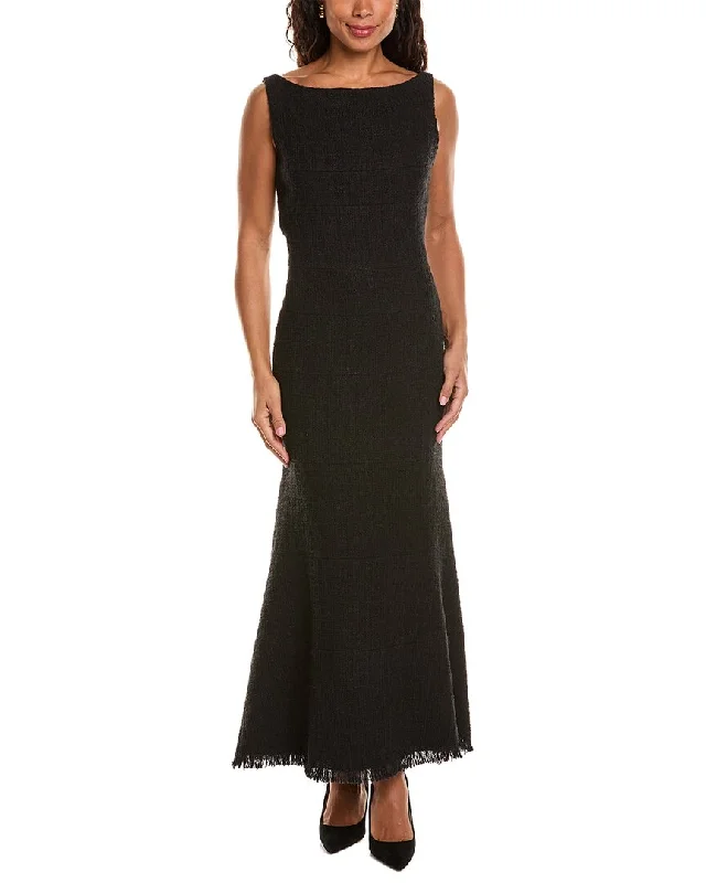 Contemporary Chic Promotions Anniversary Sale Oscar de la Renta Tweed Silk-Lined Midi Dress