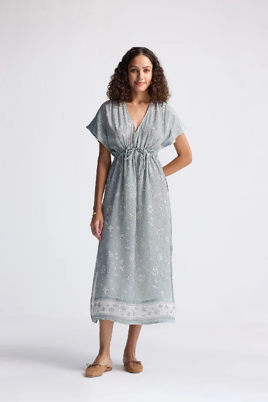 Browse Our Top Products End Of Season Sale Gathered Maxi Dress in Sage Green