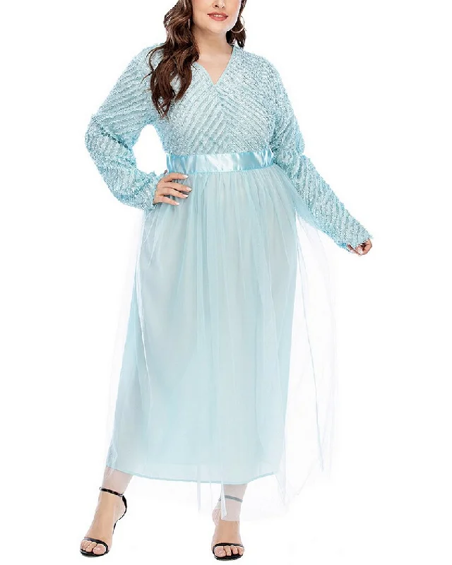 Timeless Elegance Redefined Great Deals On Ethnic Cultural Wear Monica Plus Fashion Maxi Dress