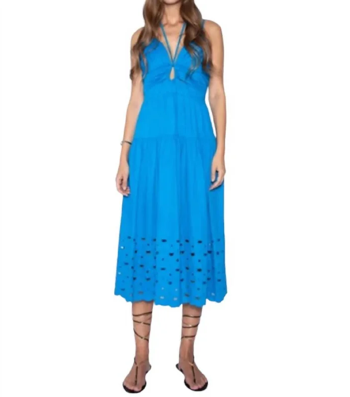 Affordable Trendy Fashion First Order Discount Hedy Midi Dress In Blue