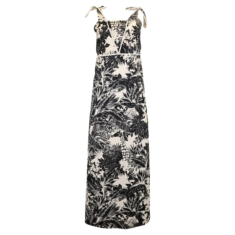 Athleisure Style Sale Hot Trends See by Chloé Printed Maxi Dress in Black Cotton