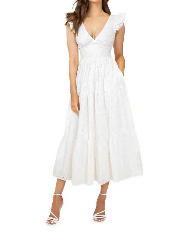 Relaxed Style Evening Looks Alaia Maxi Dress In Ivory