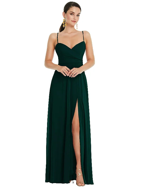 Relaxed Style Deals Best-Sellers Adjustable Strap Wrap Bodice Maxi Dress with Front Slit