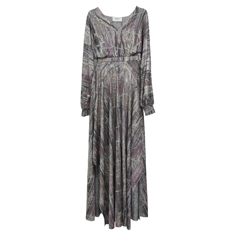 Style Breakthroughs Stylish Savings Ba&sh Santana Metallic Maxi Dress in Multicolor Polyester