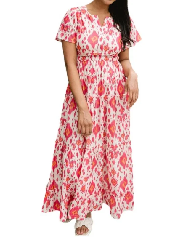 Boutique Styles Fashion Essentials Willow Maxi Dress In Bright Rose