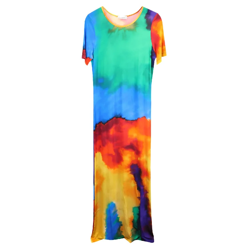 Exclusive Discounts Holiday Sale Paco Rabanne Tie-Dyed Maxi Dress in Multicolor in Cupro