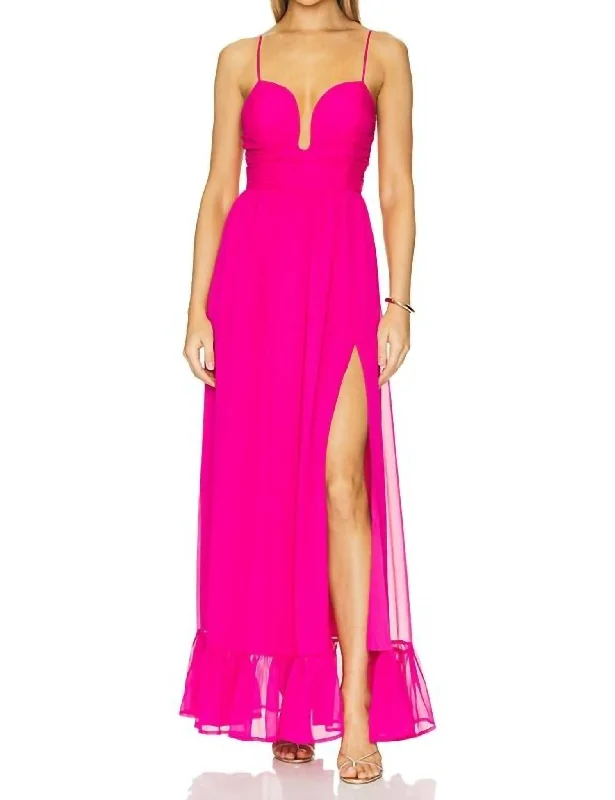 Trend Alert Latest Trends Dorsay Maxi Dress In Pink