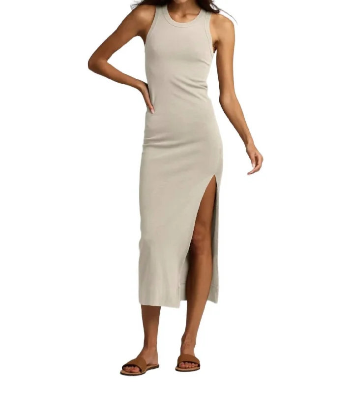 Weekend Exclusive Score Big On Glamorous Red - Carpet Styles Dylan Knit Maxi Dress In Bone