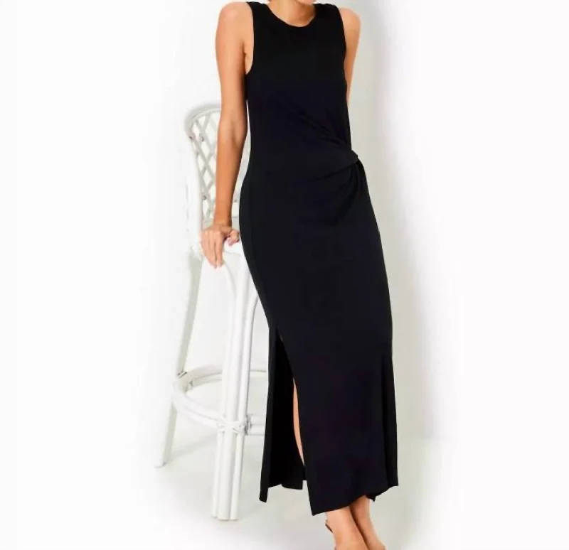 Evening Elegance Latest Fashion Bryson Sleeveless Maxi Dress In Noir