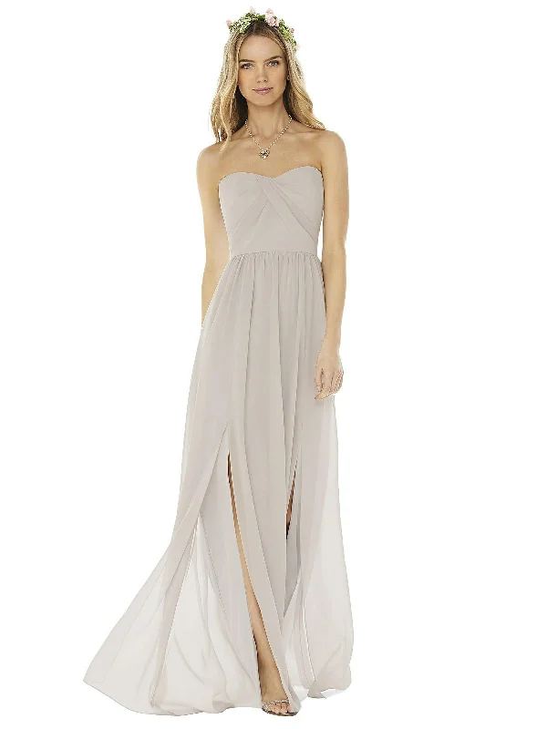 Statement Fashion Offers Wardrobe Essentials Strapless Draped Bodice Maxi Dress with Front Slits