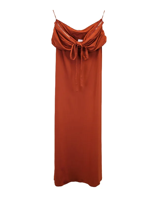 The Latest Fashion Trends Seasonal Trends Max Mara Leisure Maxi Dress in Orange Nylon