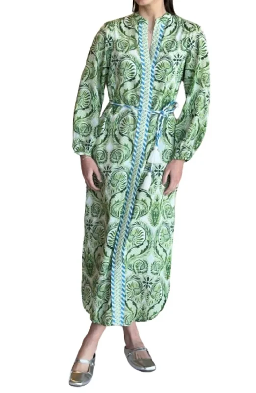 Spring Fashion Special Occasion Wear Riley Caftan Maxi Dress In Seaside