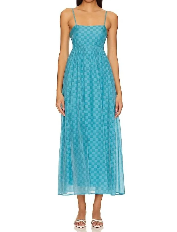 Casual Chic Summer Fashion Lucille Strappy Maxi Dress In Teal