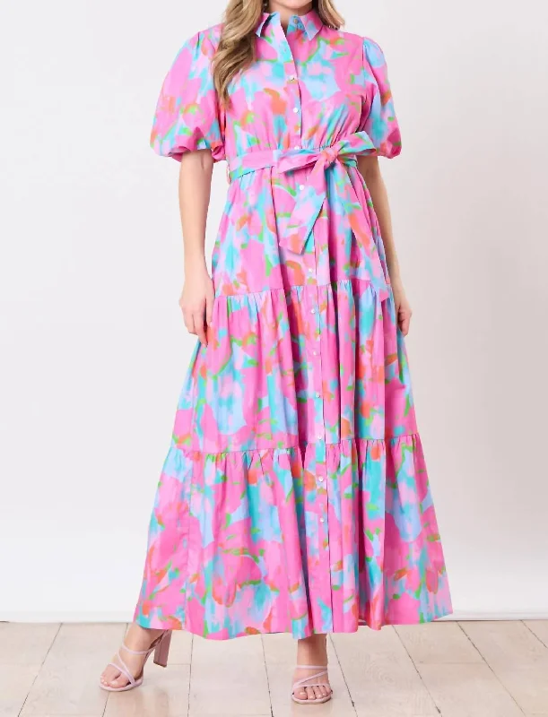 Limited-Time Offer Save On Inspired Styles Heaven Above Maxi Dress In Pink