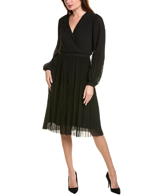 Exclusive Designer Style Deals Style Upgrade Elie Tahari Allover Pleated Mini Dress