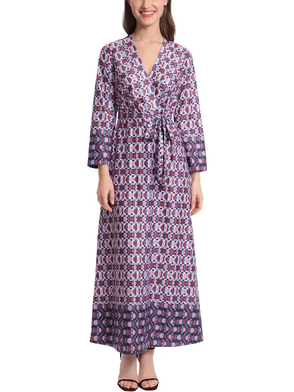 Trendy Looks On Sale Save On Classic Elegant Styles Womens Faux Wrap Printed Maxi Dress