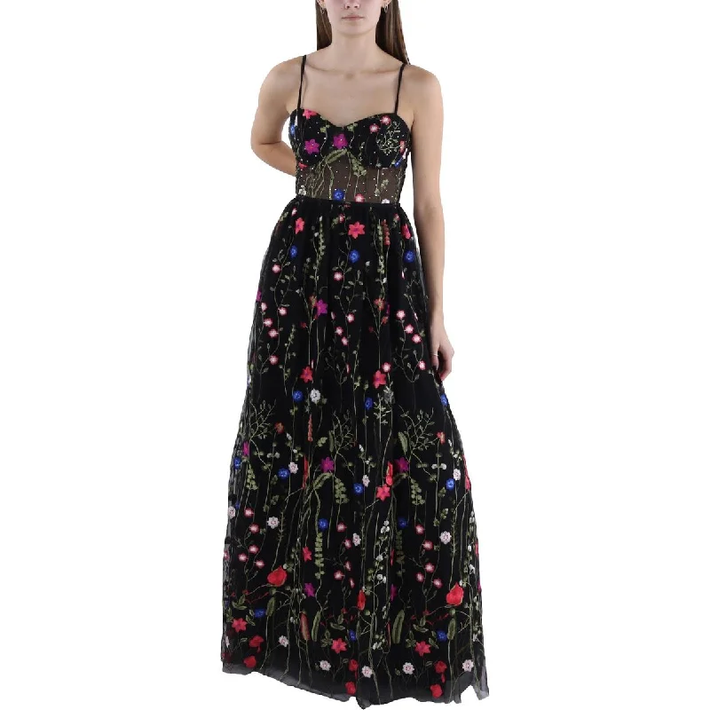 Style Redefined Stylish Spring Fashion Juniors Womens Embellished Floral Evening Dress