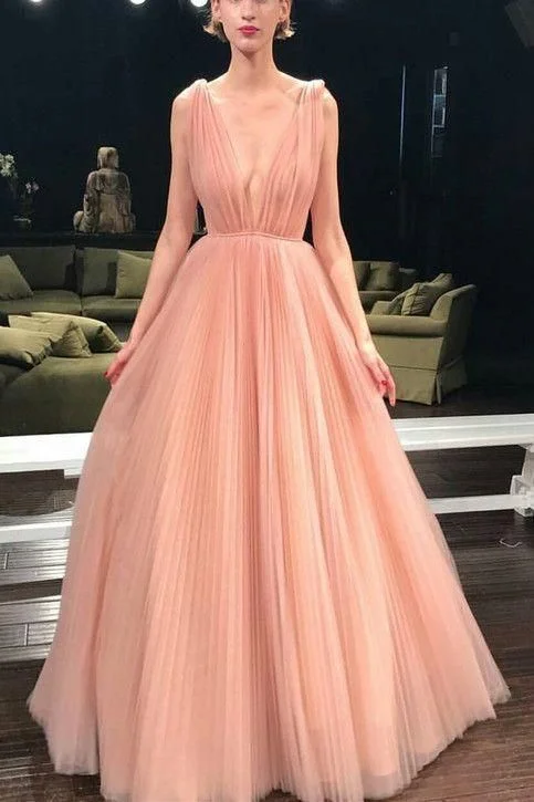 Cool Prices Hot Trends Prom Dress Ball Gown, Simply Gorgeous V Neck Pink Long Prom Dress  cg5845