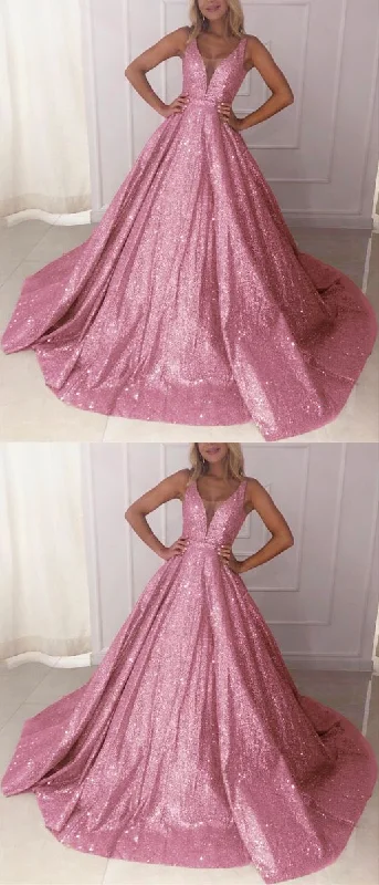 Bold Fashion Sales Grab Romantic Date - Night Styles Now blush pink sparkly ball gown prom quinceanera dresses for sweet 16    cg20655