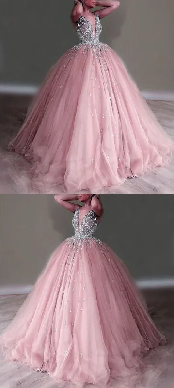 Mega Sales Seasonal Trends Pale Pink Princess Prom Dresses Ball Gown    cg20399