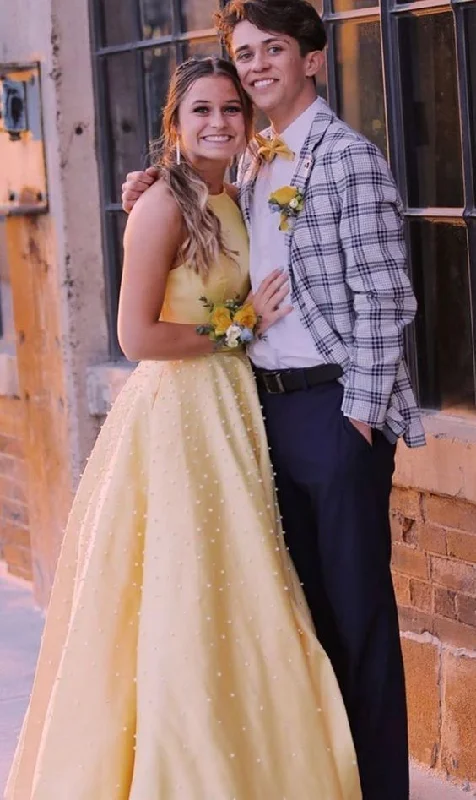 Day-To-Night Styles Hot Styles formal yellow prom dresses, pretty long prom gowns   cg11521