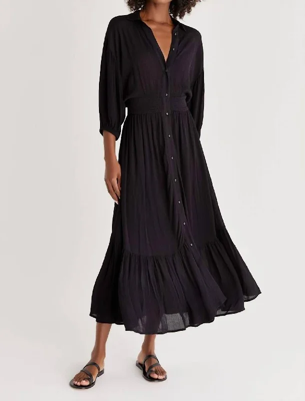 Limited Stock, Big Discounts Latest Trends Tanya Maxi Dress In Black