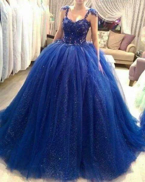 Comfort Meets Fashion Big Savings On Minimalist Office Styles Elegant Blue Tulle Ball Gown Quinceanera prom Dresses     cg20974