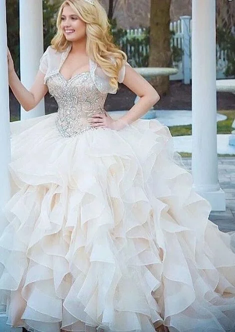 Buy More, Save More Big Savings On Minimalist Office Styles Ball Gown Quinceanera Dress with Beading,Long Prom Dress,Sweet 16 Dress   cg16178