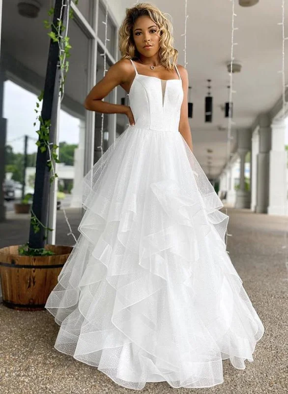 Elegant Fashion Offers Stylish Spring Fashion White tulle long ball gown dress formal dress prom dress evening dress    cg11109