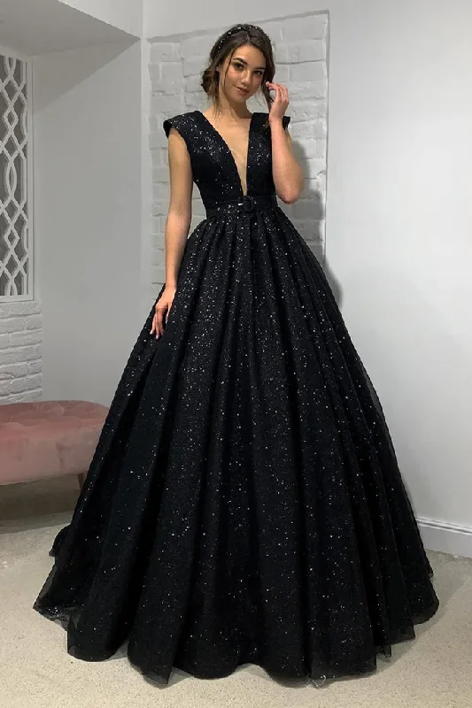 The Latest Trends Flash Deals Cheap Black Sequin Prom Dresses 2025 Long Evening Formal Dresses UK