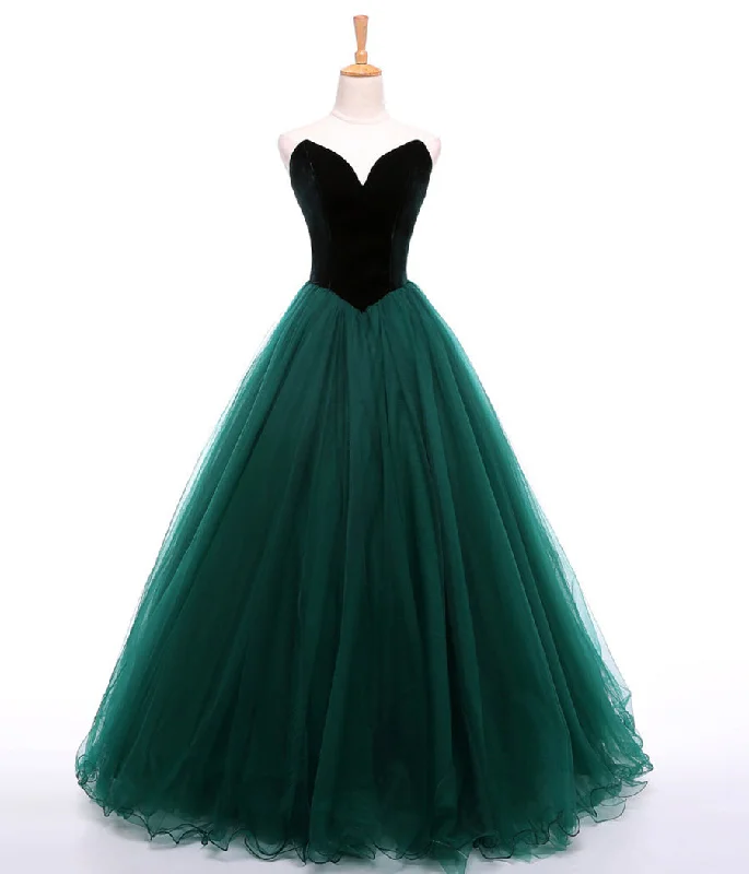 Boutique Styles Season Sale A LINE VELVET TULLE LONG BALL GOWN DRESS FORMAL DRESS prom Dress   cg11273