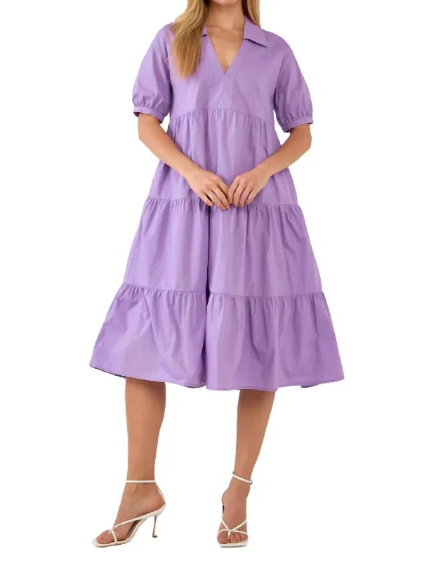 Popular Collection Grab Romantic Date - Night Styles Now Dream Midi Dress In Lavender