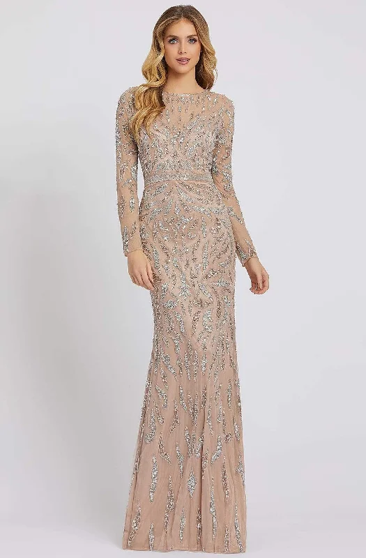 Seasonal Sale Limited - Time Bundle Mac Duggal Evening - 5124D Jewel Long Sleeves Evening Dress