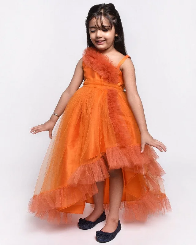 The Latest Trends Summer Splash Sale Orange Dual Shade gown