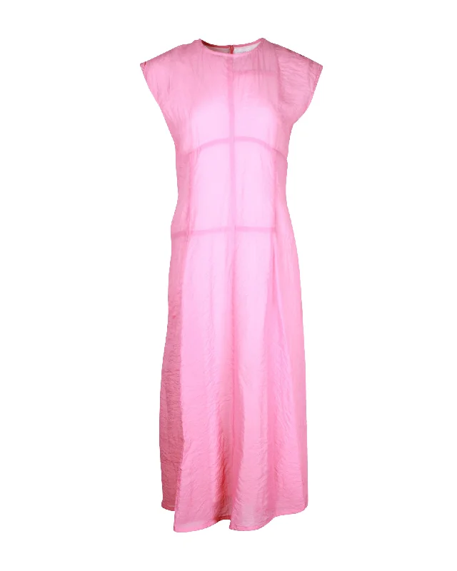 Hot Sale Great Deals On Ethnic Cultural Wear Victoria Beckham Midi Dress in Pink Viscose