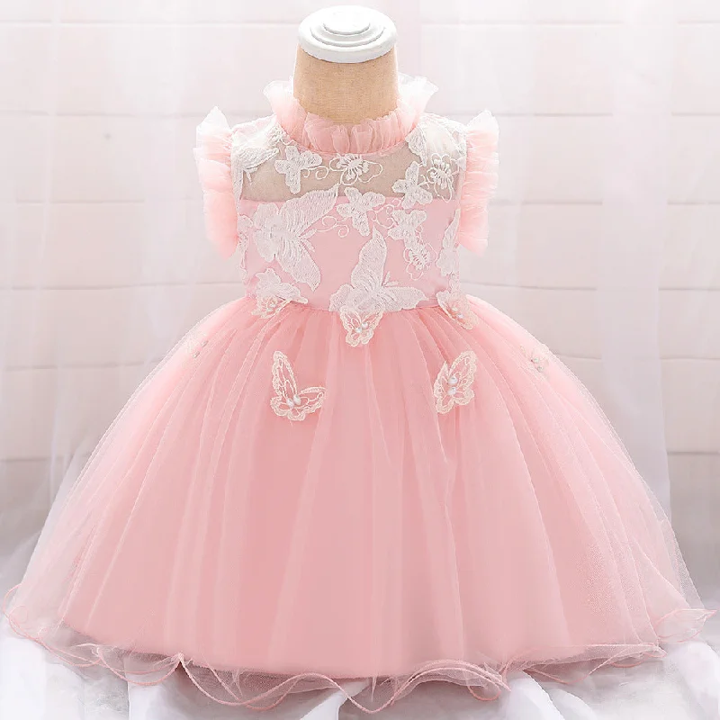 Crazy Discounts, Hurry Up Casual Chic Baby Girl Formal Princess Dress Toddler Summer Sleeveless Lace Butterfly Puffy Pageant Dress