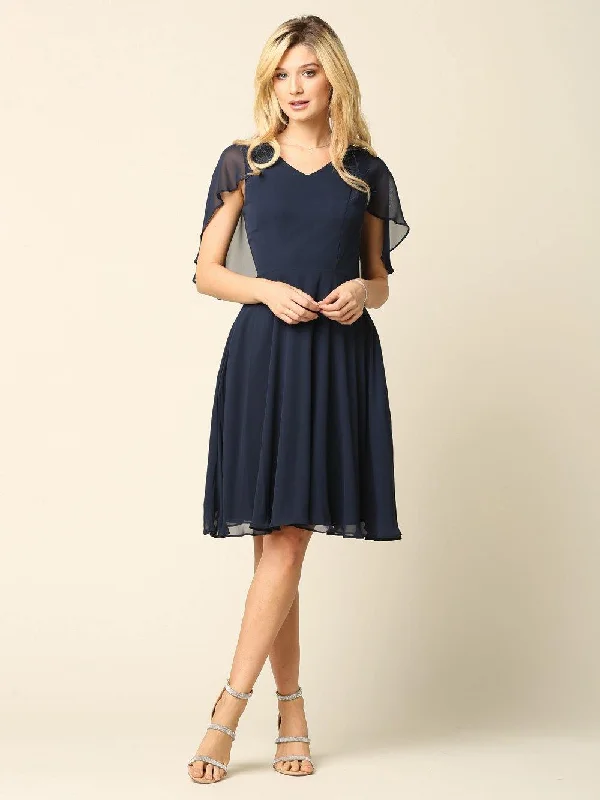 Seasonal Sale Limited Time Deal Bridesmaids Short Cocktail Chiffon Dress