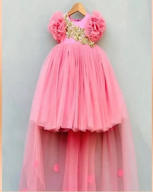 Relaxed Style Early Access To Art Deco Styles Sale Pre-Order: Peachy Pink Butterfly Gown with Detachable Trail