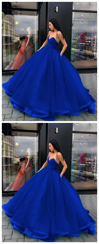 Premium Fashion Spring Fashion Sweet 16th Quinceanera Gown Royal Blue Sweetheart Corset prom dress    cg11253