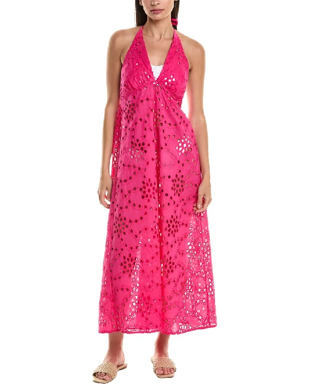 Explore What'S New Exclusive Sale Natori Eyelet Halter Maxi Dress